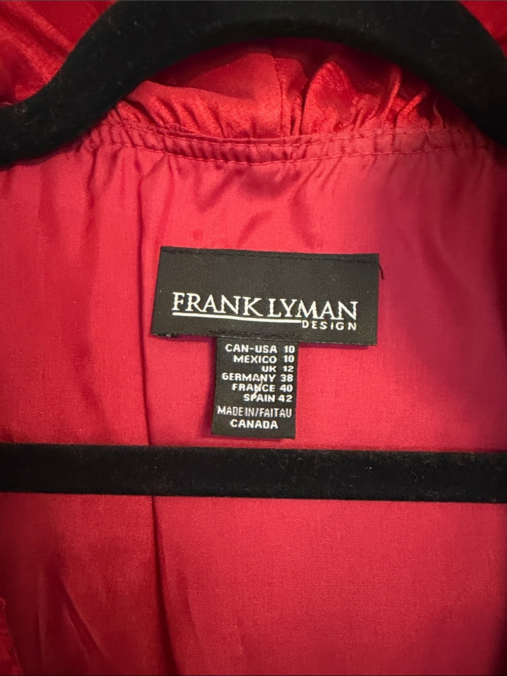Frank Lyman Design Red Ruffled Dress - Picture 2 of 5